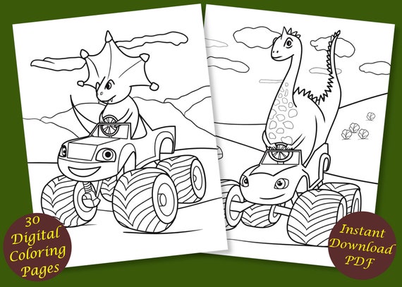 Dinosaur coloring book monster truck coloring book coloring pages for boys kids coloring pages boys gifts t rex dinosaur gifts pdf