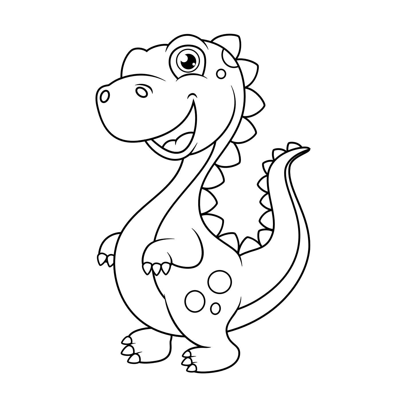 Printable dinosaur coloring pages instant download pdf