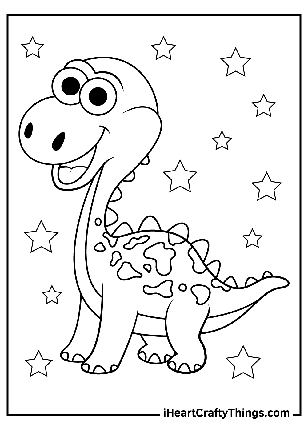 Cute dinosaurs coloring pages free printables