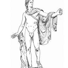 Dionysus the greek god of wine coloring pages