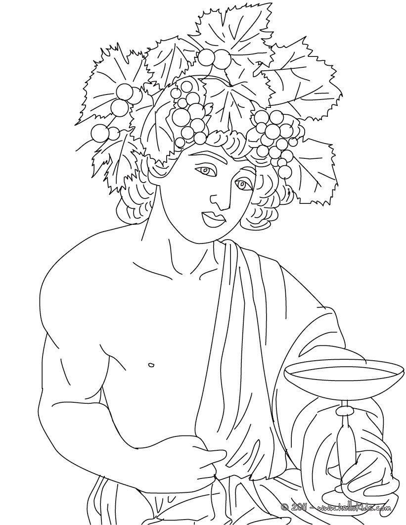 Greek gods coloring pages
