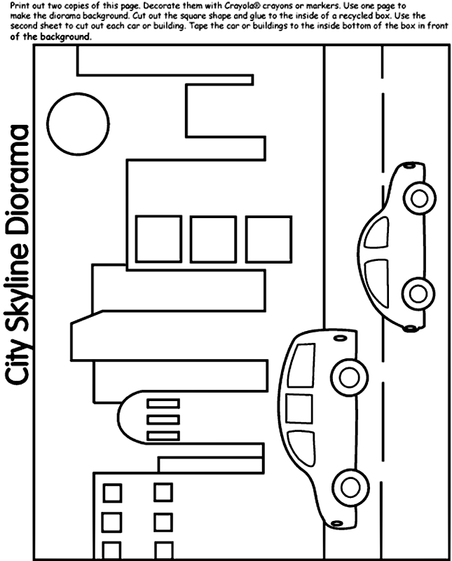City skyline diorama on crayola coloring pages free coloring pages city skyline