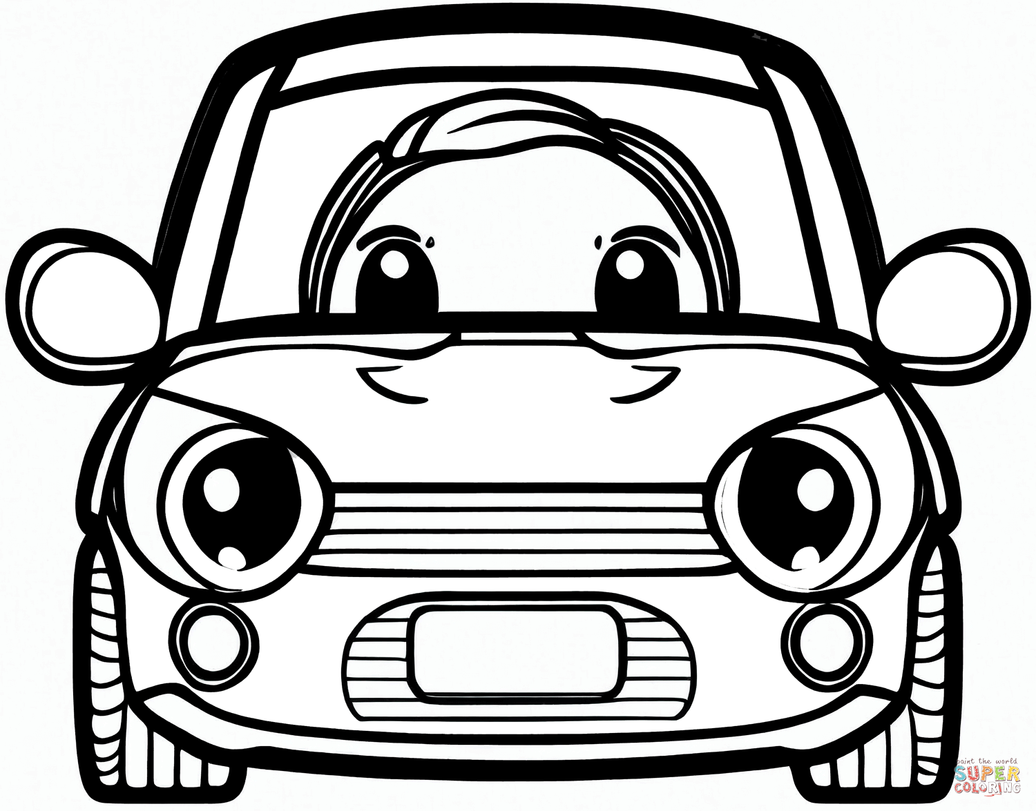 Mini car coloring page free printable coloring pages