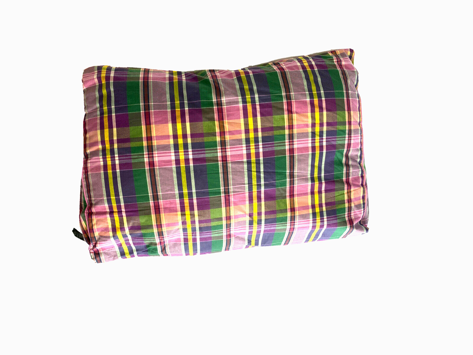 Ralph lauren vintage wedge pillow plaid pink purple discontinued s bedding htf