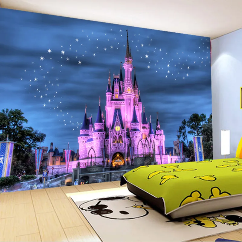 Fantasy starry sky castle d wallpaper childrens room restaurant modern latest design interior decor mural papel de parede
