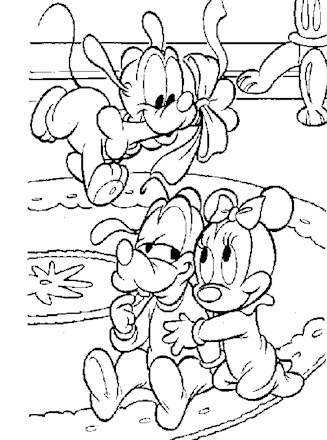 Disney characters coloring page