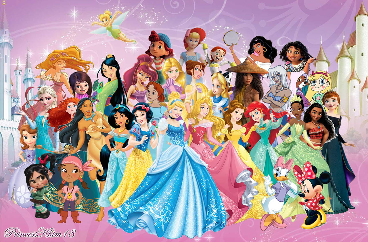 Disney princesses and heroines wallpaper by princesskhim on