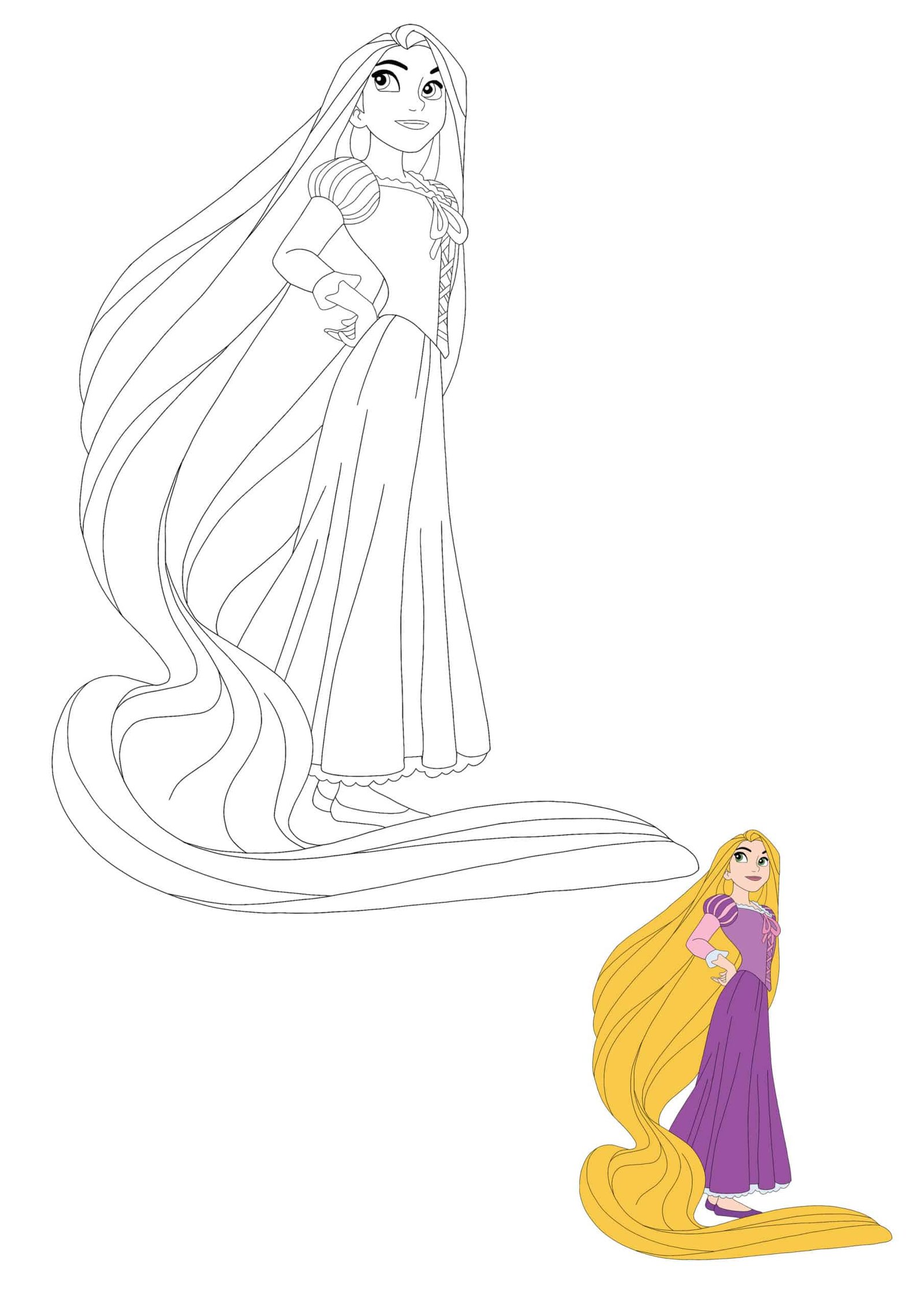Disney princess rapunzel coloring pages