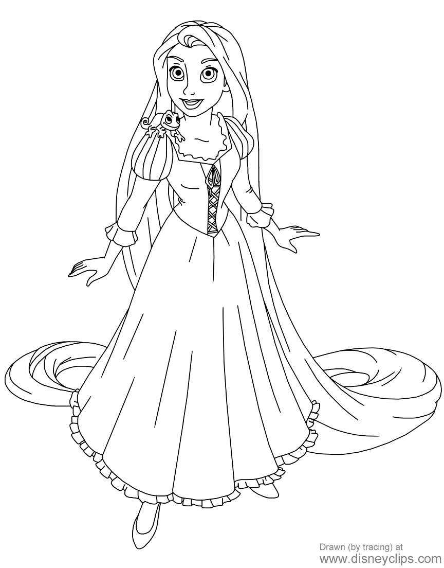 Printable tangled coloring pages