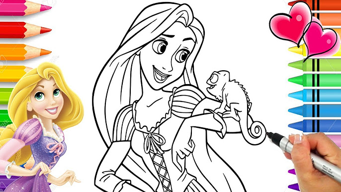 Rapunzel coloring pages