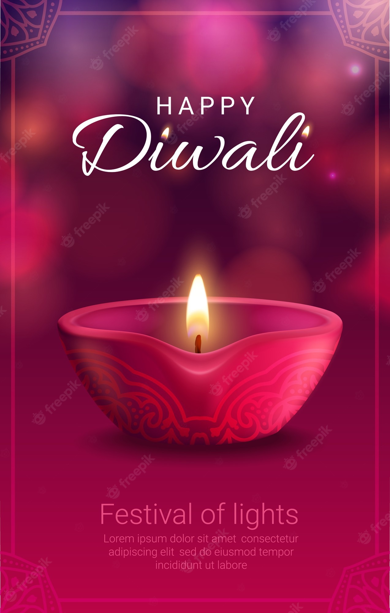 Diwali fest s lichts mit diya lampe r indischen hinduistischen religion premium
