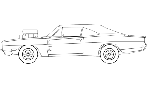 Dodge charger rt hot rod coloring page free printable coloring pages