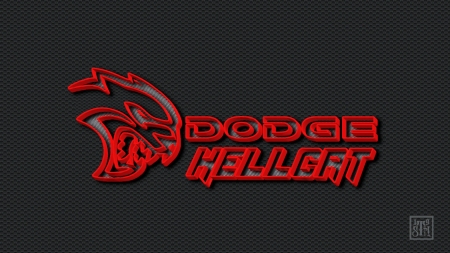 Dodge hellcat carbon fiber logo