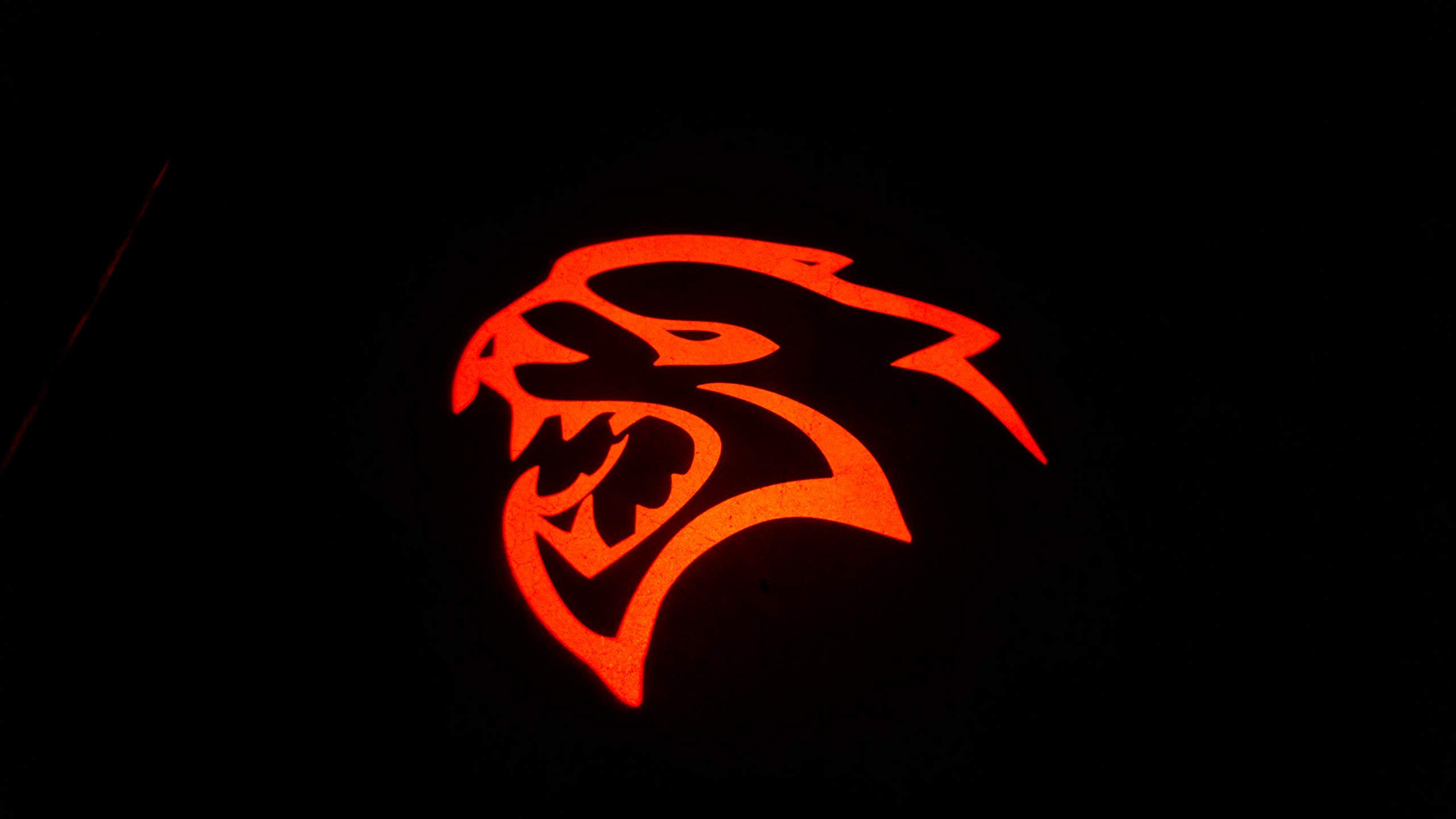Buy red hellcat logo door projector led puddle light