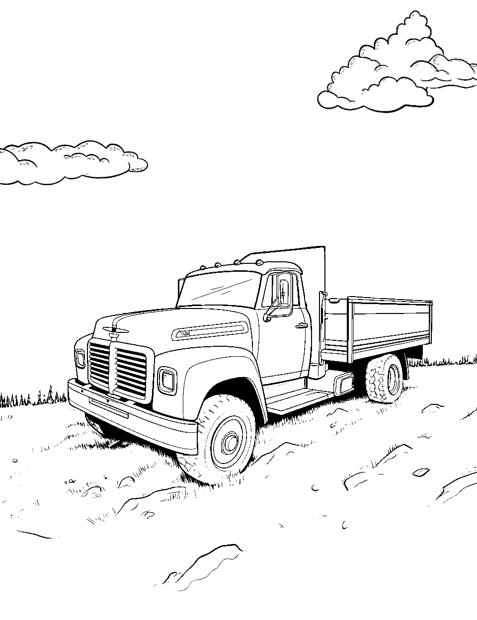 Truck coloring pages free printable sheets