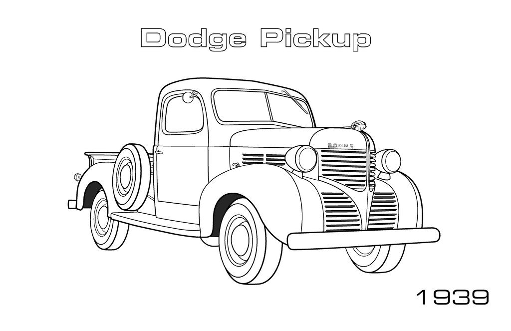 Dodge pickup coloring page a coloring page i made froâ