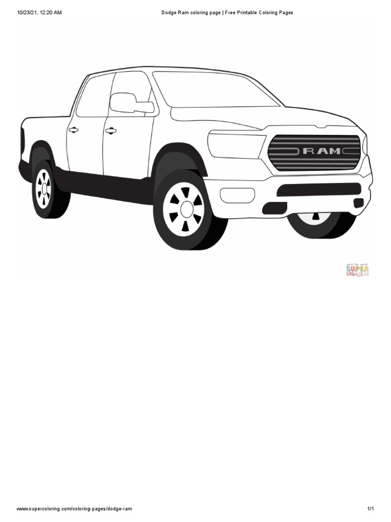 Dodge ram coloring page