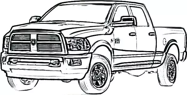 Printable truck coloring pages pdf
