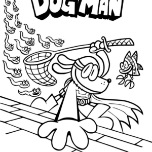 Dog man coloring pages printable for free download