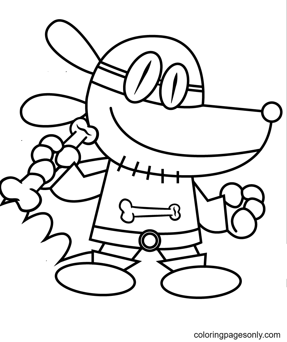 Dog man coloring pages