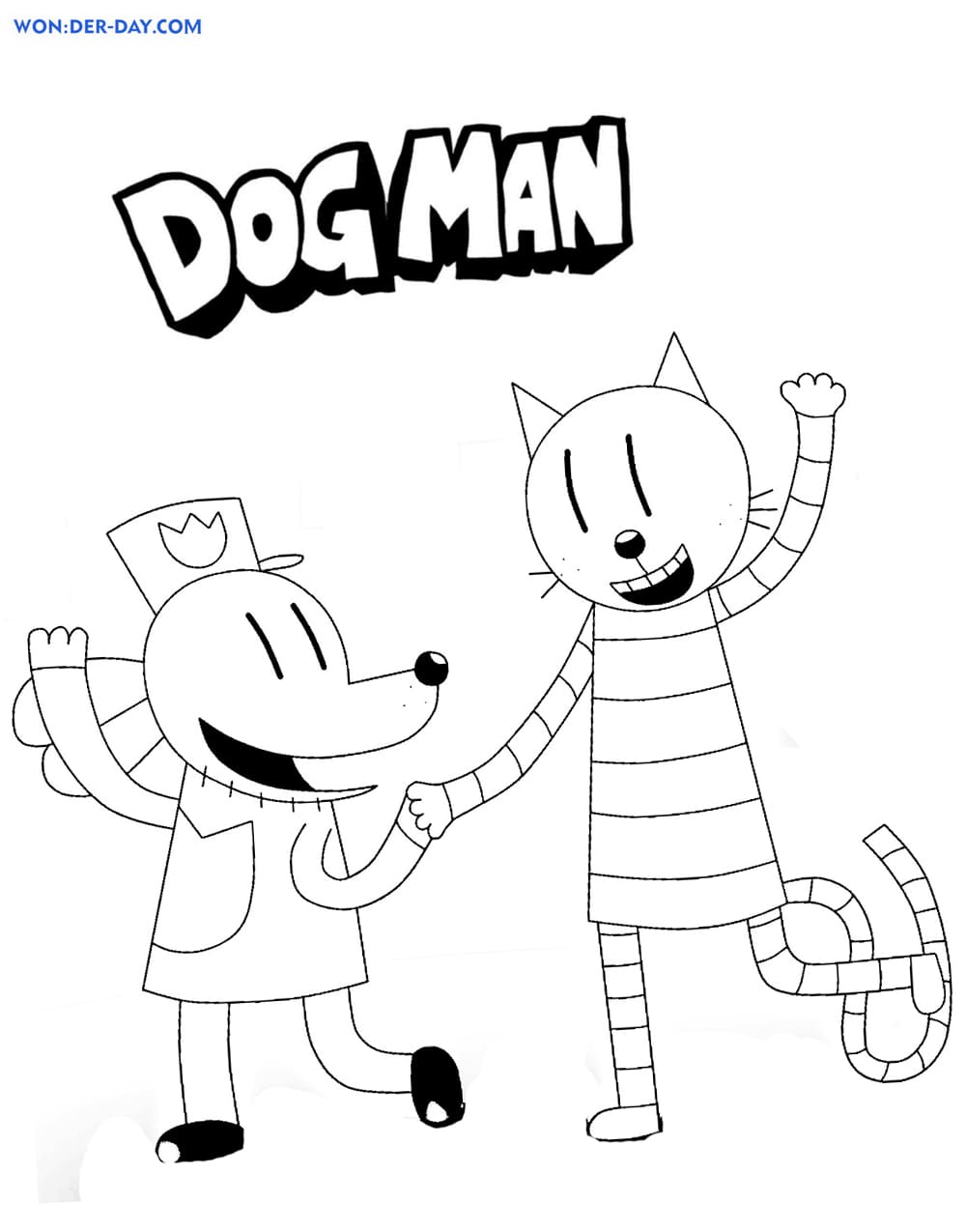 Dog man coloring pages free coloring pages