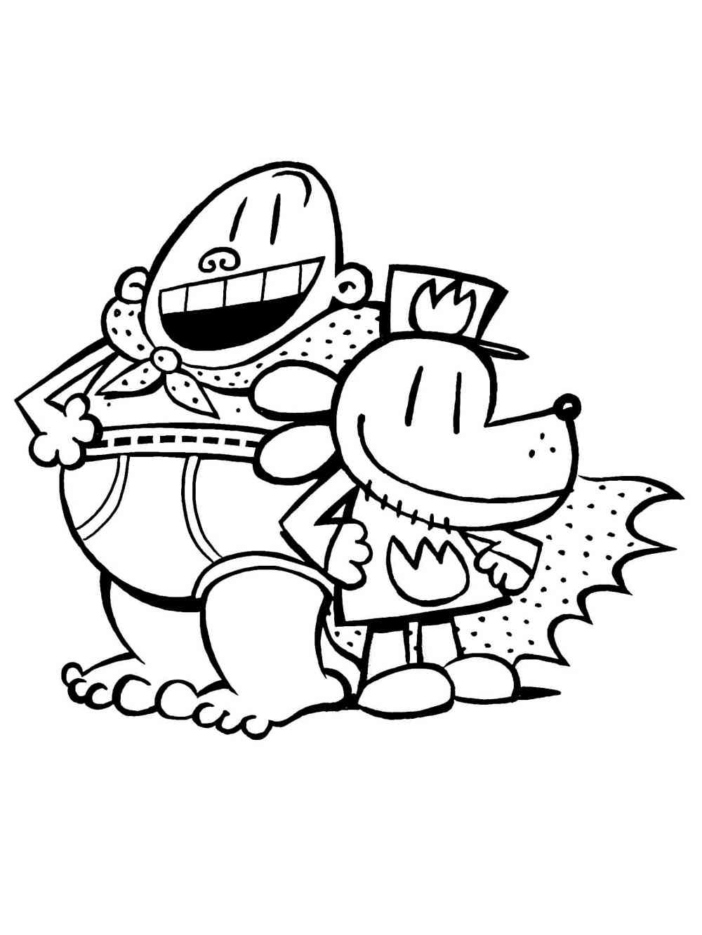 Dog man coloring pages