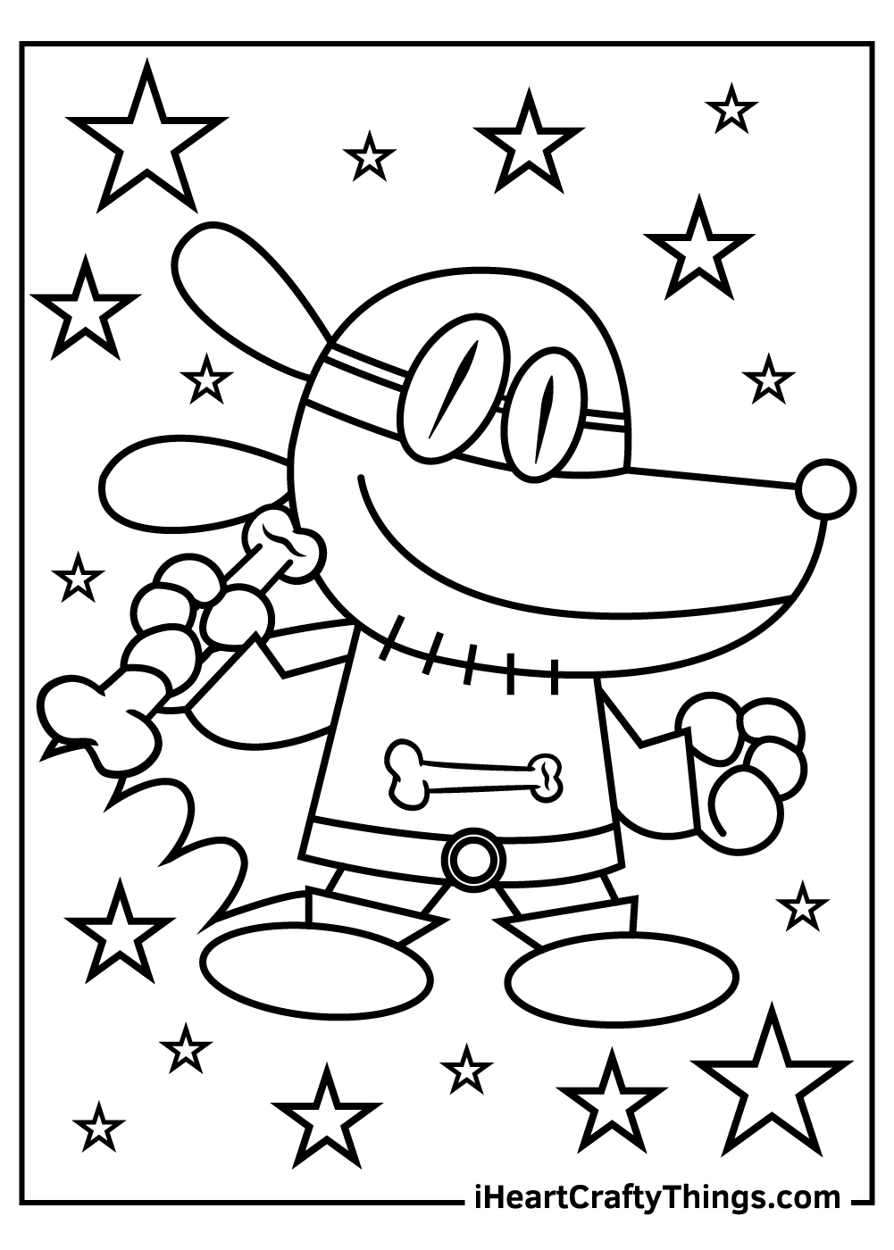 Dog man coloring pages free printables