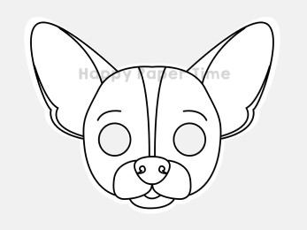 Dog masks costume coloring craft
