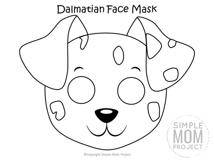 Free printable dog face mask templates dog mask puppy coloring pages dog template