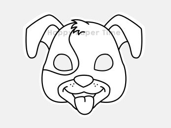 Dog mask puppy printable coloring