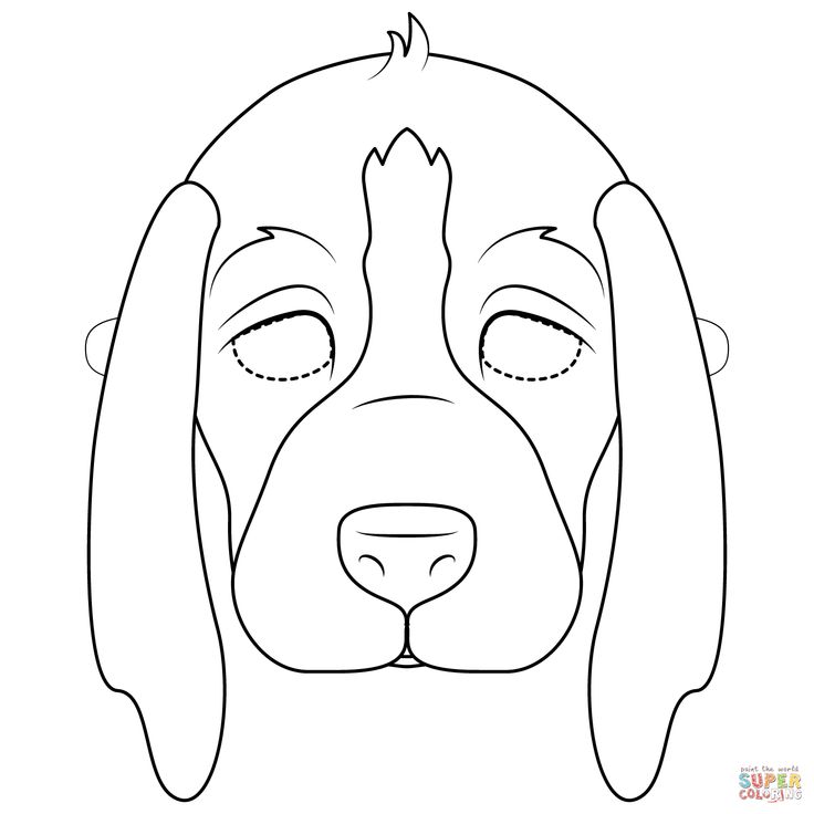 Puppy mask coloring page free printable coloring pages printable coloring masks dog mask coloring mask