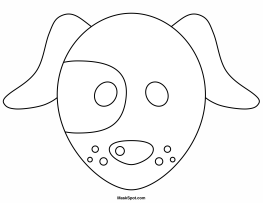 Printable dog mask