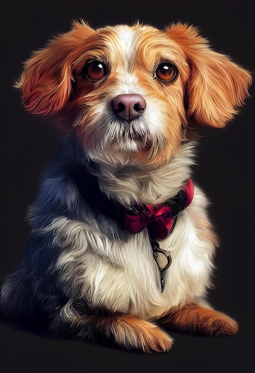 Premium photo cute dog for wallpaper and graphic designsselective focus d illustration