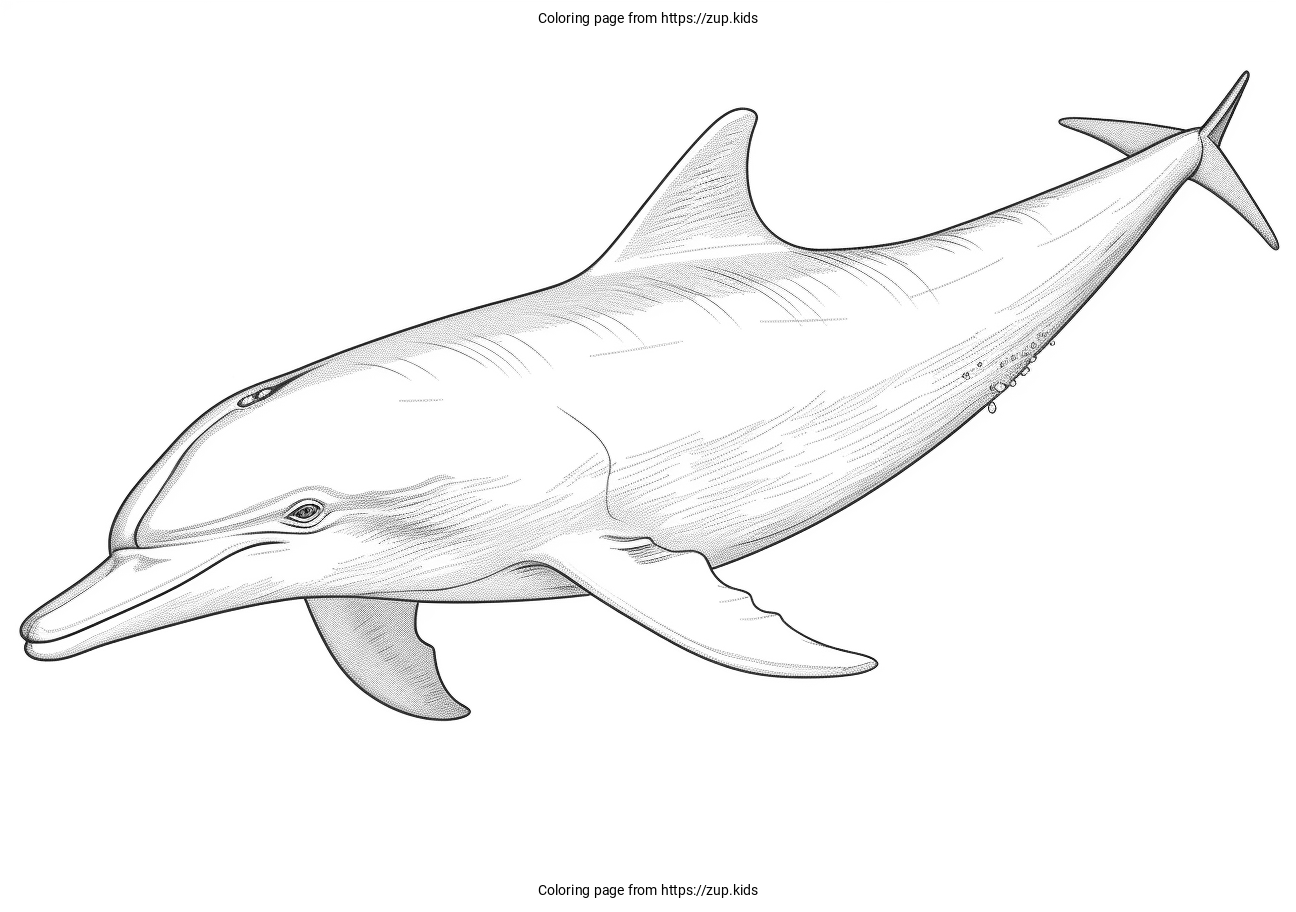 Dolphin coloring page from