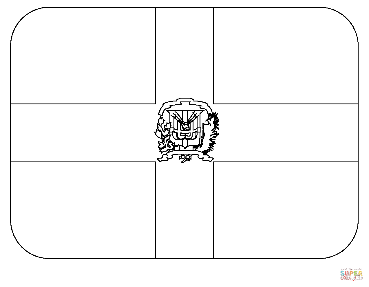 Flag of dominican republic emoji coloring page free printable coloring pages