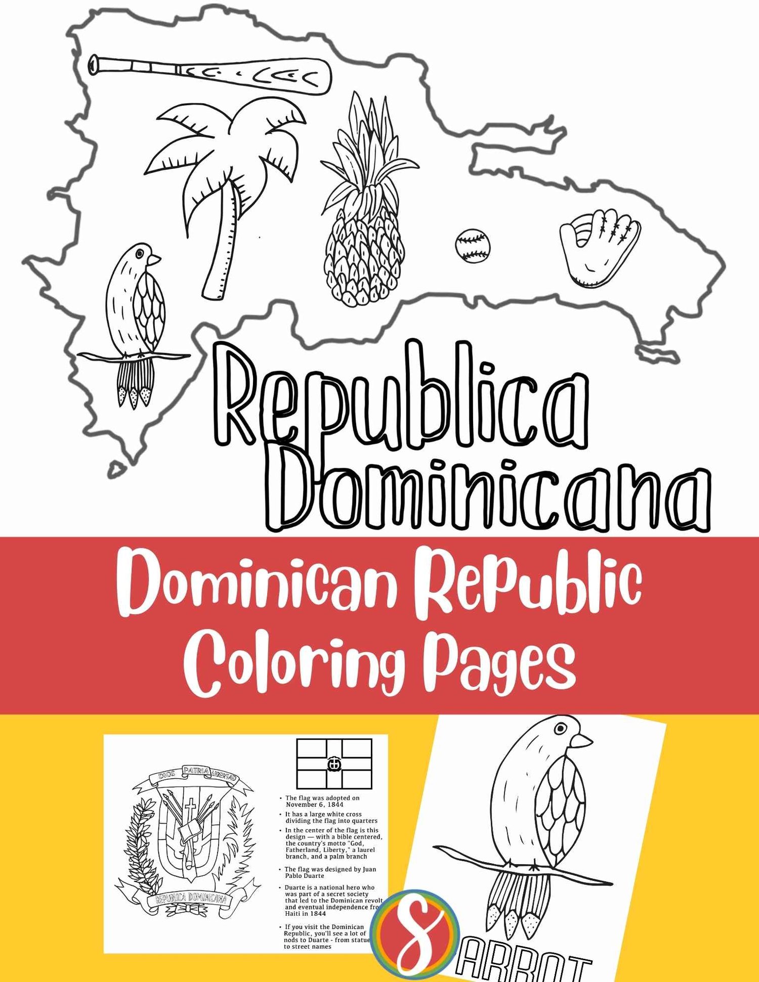 Free dominican republic coloring pages â stevie doodles