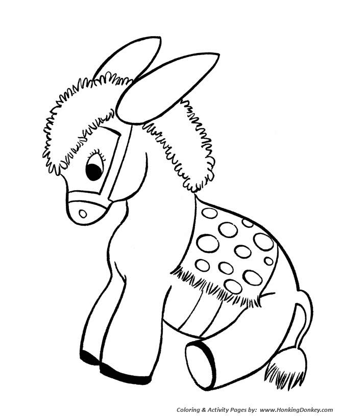 Simple shapes coloring pages free printable simple shapes donkey doll coloring activity pages for pre