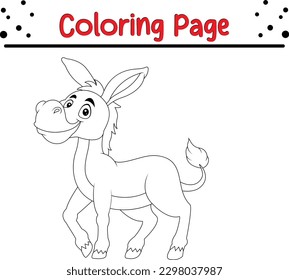 Donkey coloring page royalty