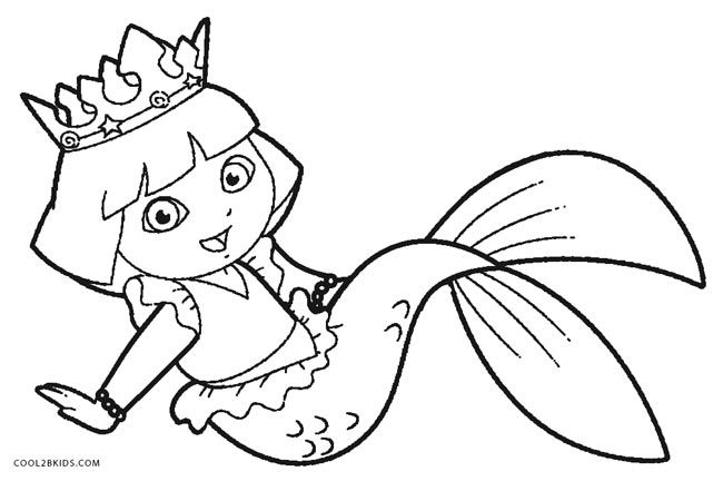 Free printable dora coloring pages for kids coolbkids mermaid coloring pages dora coloring mermaid coloring book