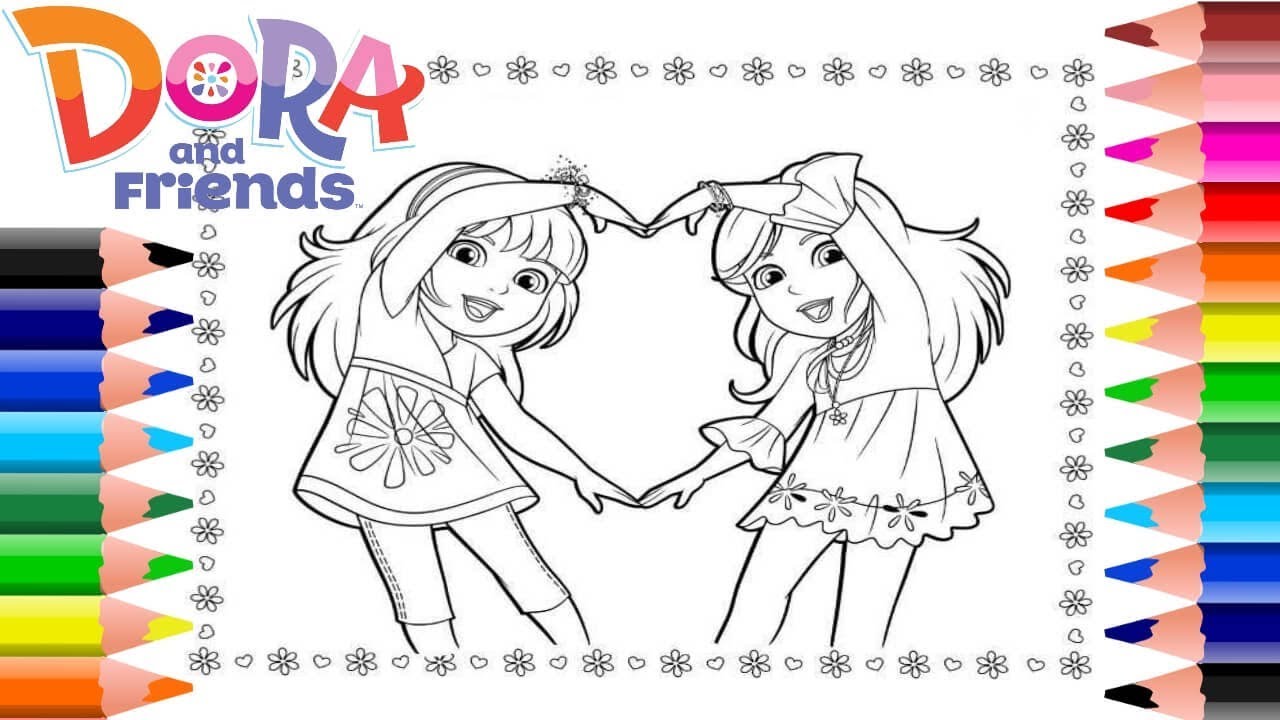 Coloring dora and friends dora friends coloring pages colouring dora the explorer