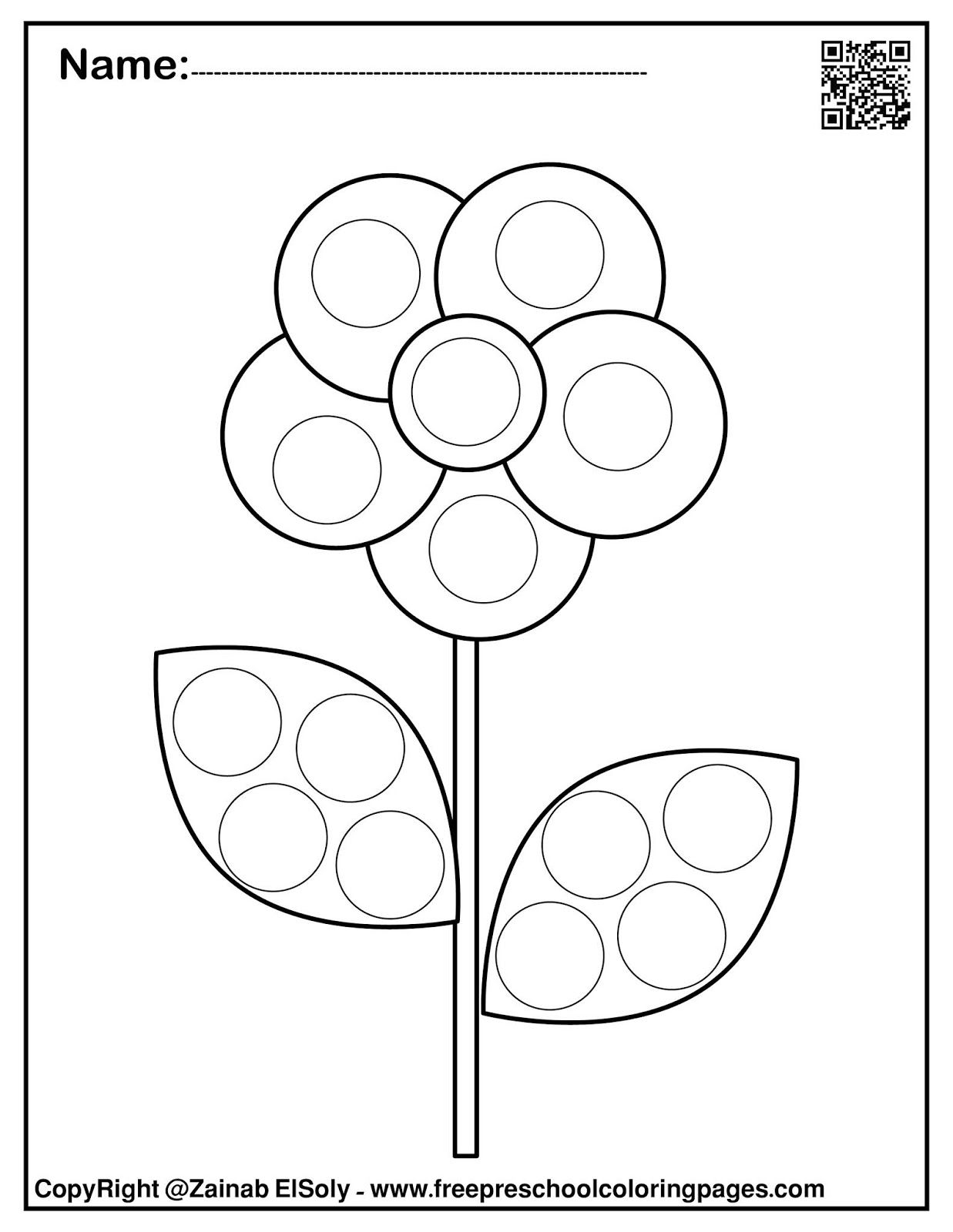 Set of spring dot marker free coloring pages free coloring pages coloring pages flower coloring pages