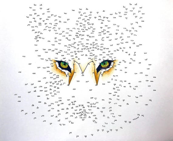 Tiger extreme dot to dot pdf activity and coloring page
