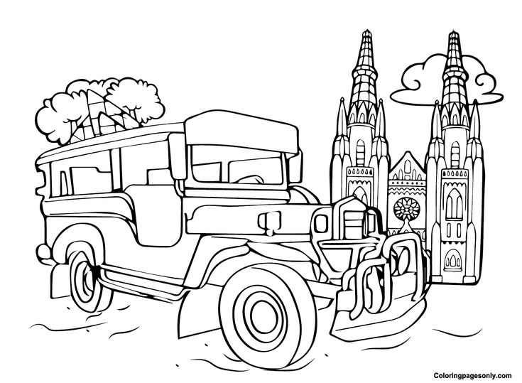 Jeepney coloring pages ideas jeepney coloring pages coloring pictures
