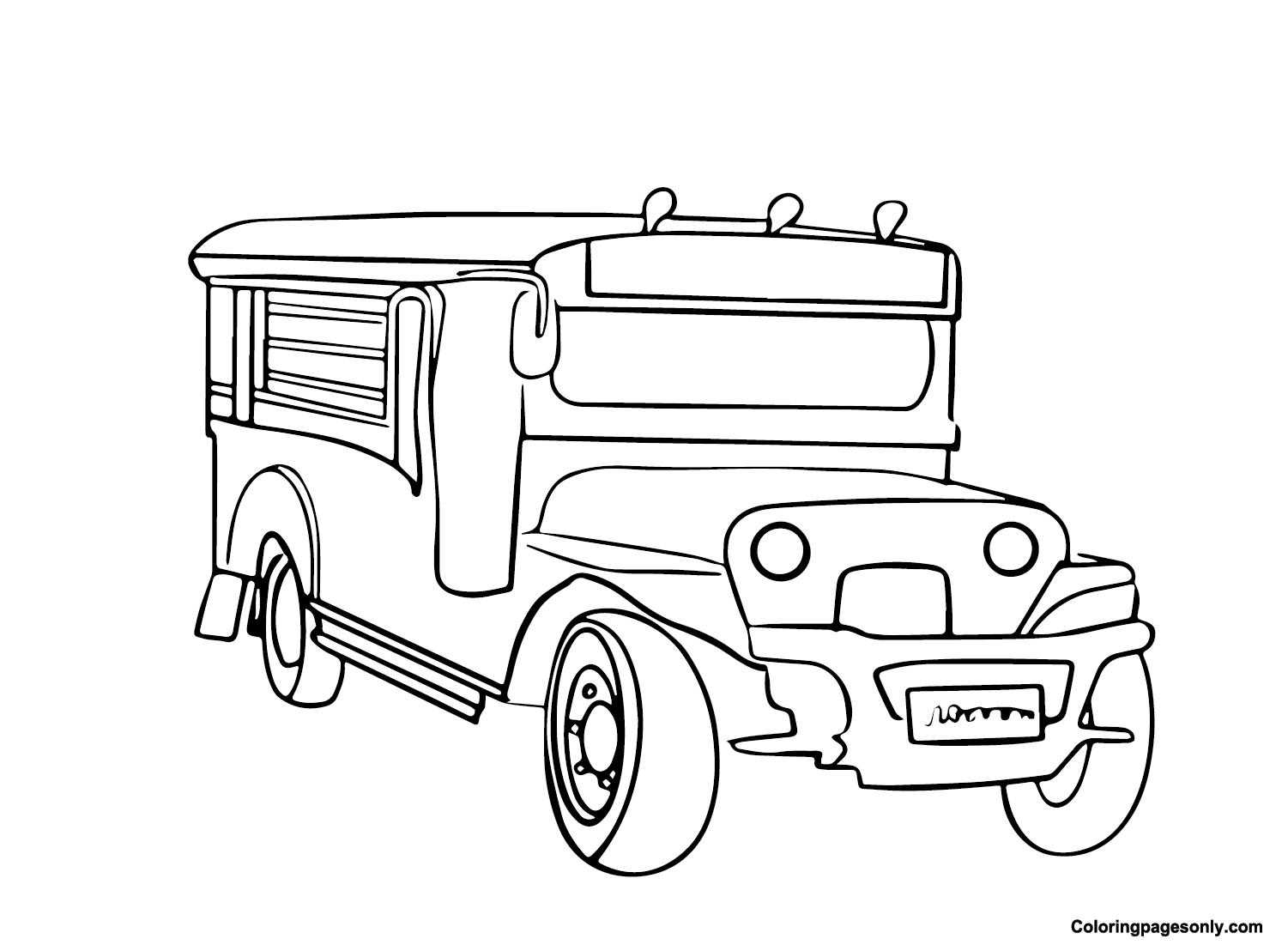 Jeepney coloring pages printable for free download