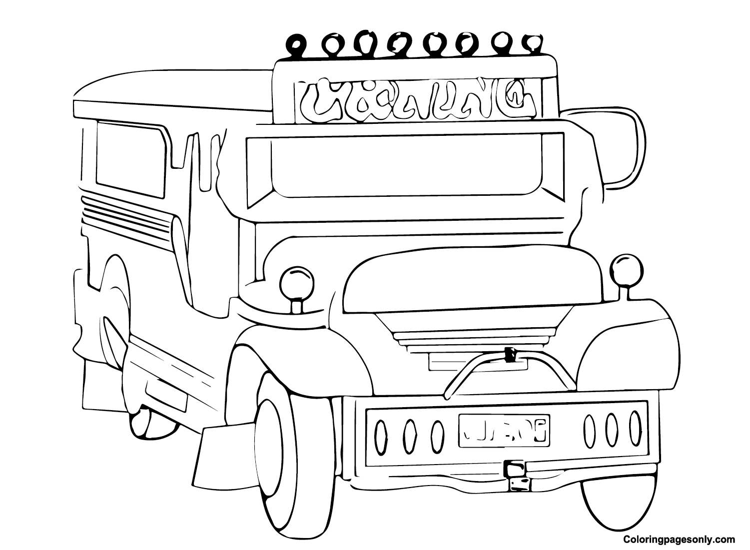 Jeepney coloring pages