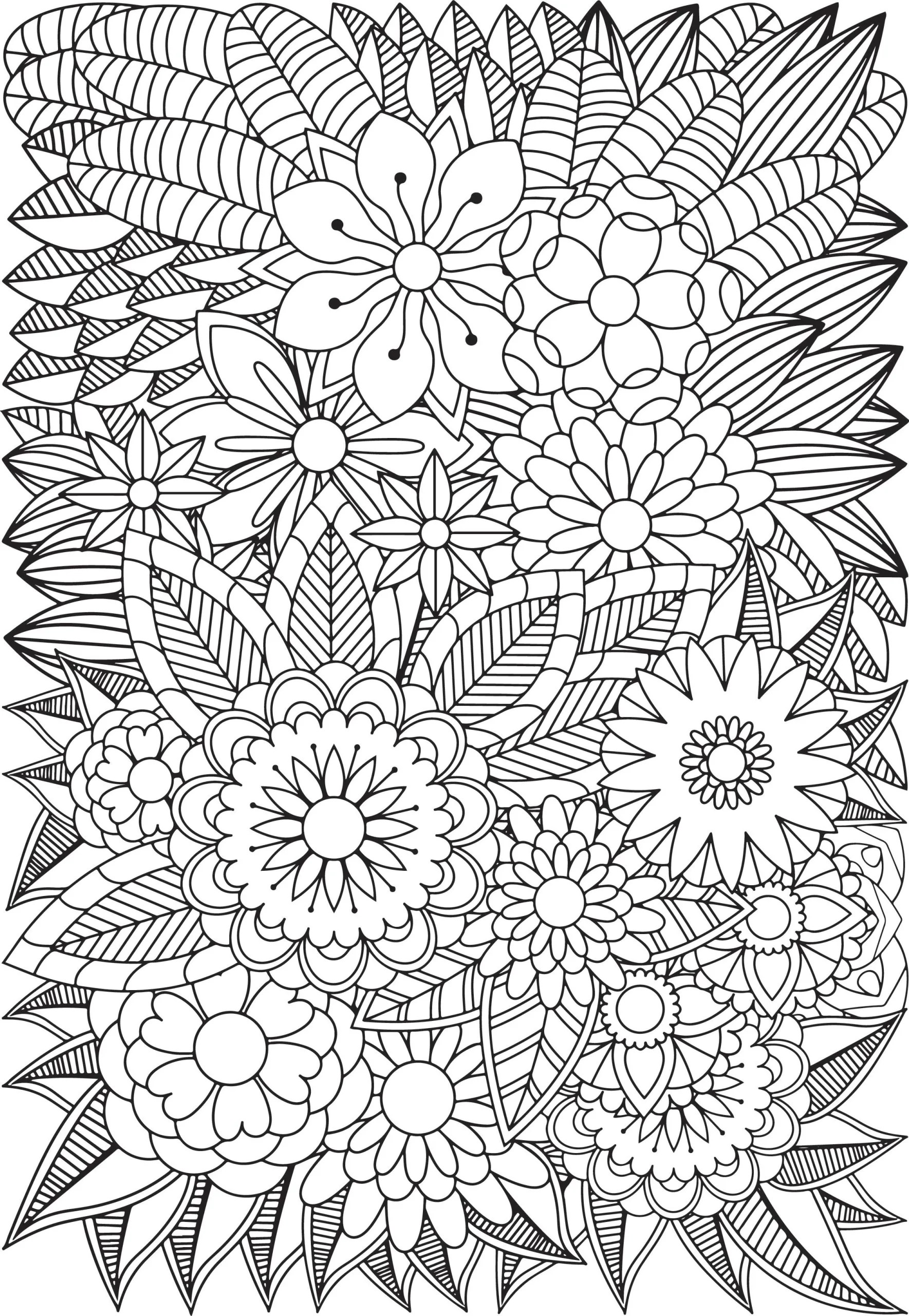 Adult floral louring pages to download