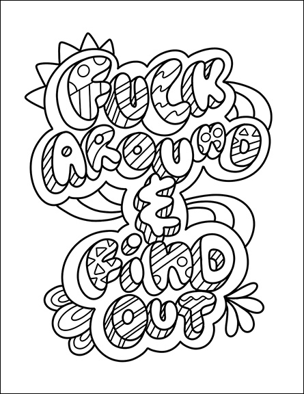 Free printable coloring pages for adults with swear words
