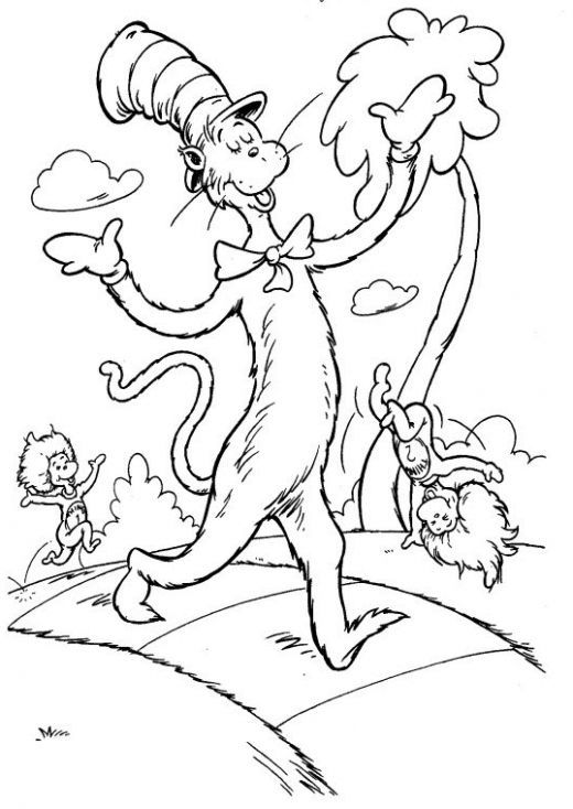 Cat in the hat printable coloring pages dr seuss coloring pages dr seuss preschool dr seuss activities