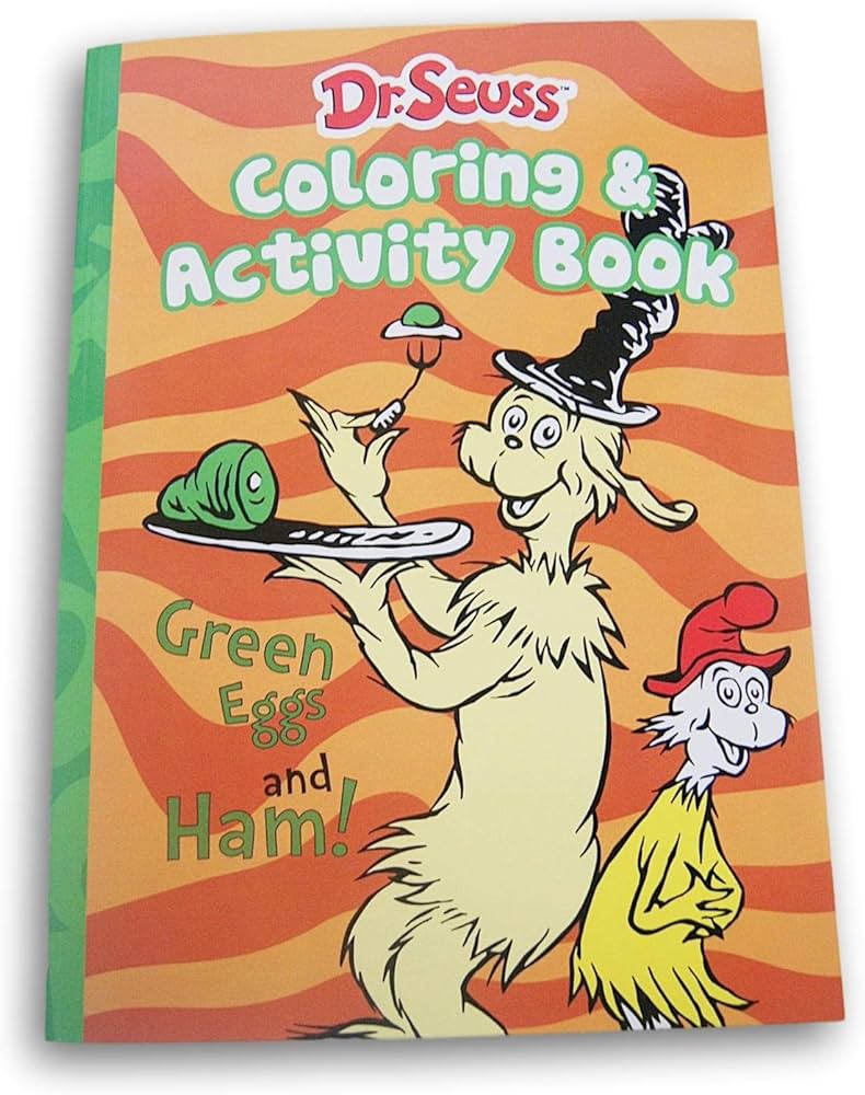 Dr seuss green eggs and ham coloring and activity book