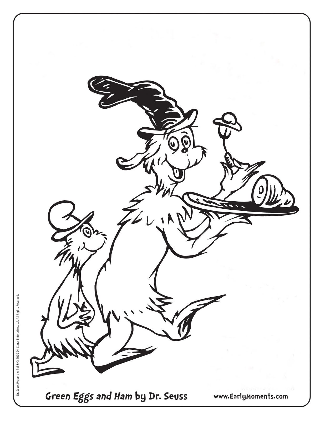 Dr seuss coloring pages dr seuss coloring sheet green eggs and ham